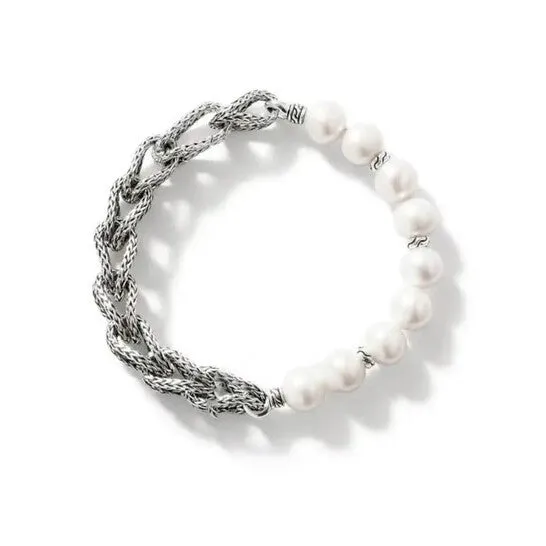 JMS always Bracelets Original John Hardy Asli Link Chain Pearl Sterling Silver Bracelet Bu900936xum JMS always Bracelets Original John Hardy Asli Link Chain Pearl Sterling Silver Bracelet Bu900936xum