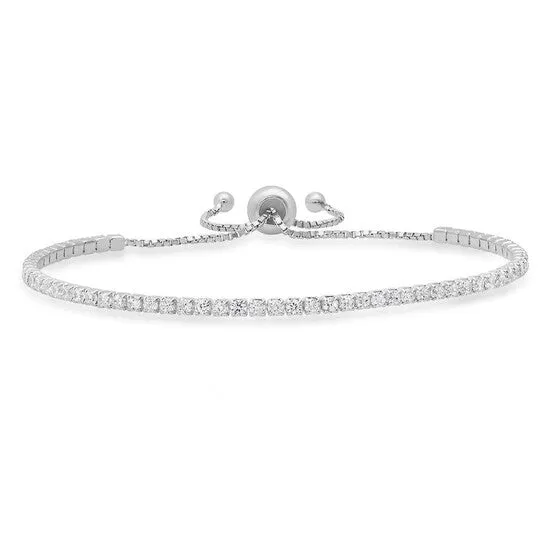JMS always Bracelets Original Kylie Harper Sterling Silver Cubic Zirconia CZ Adjustable Bracelet JMS always Bracelets Original Kylie Harper Sterling Silver Cubic Zirconia CZ Adjustable Bracelet