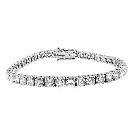 JMS always Bracelets Original Maulijewels 600 Carat Natural White Diamond GH I1I2 IGL Lab Certified Tennis Bracelet In 14K Solid White Gold With Secure Lock JMS always Bracelets Original Maulijewels 600 Carat Natural White Diamond GH I1I2 IGL Lab Certified Tennis Bracelet In 14K Solid White Gold With Secure Lock