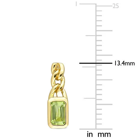JMS always Earrings Original Amour 58 CT TGW Octagon Peridot Link Drop Earrings in 10k Yellow Gold JMS always Earrings Original Amour 58 CT TGW Octagon Peridot Link Drop Earrings in 10k Yellow Gold
