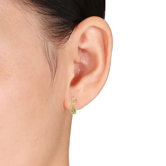 JMS always Earrings Original Amour 58 CT TGW Octagon Peridot Link Drop Earrings in 10k Yellow Gold JMS always Earrings Original Amour 58 CT TGW Octagon Peridot Link Drop Earrings in 10k Yellow Gold