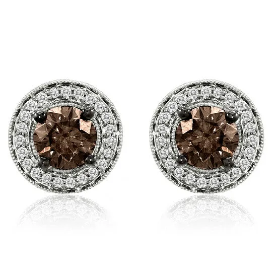 JMS always Earrings Original Grand Sample Sale Earrings Chocolate Diamonds Vanilla Diamonds set in 14K Vanilla Gold 28944 JMS always Earrings Original Grand Sample Sale Earrings Chocolate Diamonds Vanilla Diamonds set in 14K Vanilla Gold 28944