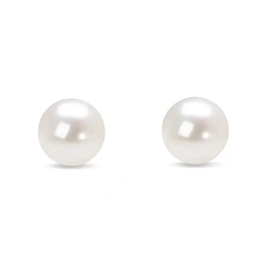 JMS always Earrings Original Haus of Brilliance 14K White Gold Round Freshwater Akoya Cultured 665MM Pearl Stud Earrings AAA Quality JMS always Earrings Original Haus of Brilliance 14K White Gold Round Freshwater Akoya Cultured 665MM Pearl Stud Earrings AAA Quality