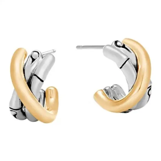 JMS always Earrings Original John Hardy Bamboo Small J Hoop Earring EZ5937 JMS always Earrings Original John Hardy Bamboo Small J Hoop Earring EZ5937
