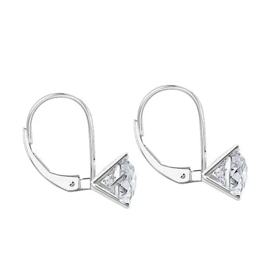 JMS always Earrings Original Maulijewels 150 Carat Natural White Diamond HI I1I2 Martini Leverback Earrings For Women In 14K Solid White Gold JMS always Earrings Original Maulijewels 150 Carat Natural White Diamond HI I1I2 Martini Leverback Earrings For Women In 14K Solid White Gold