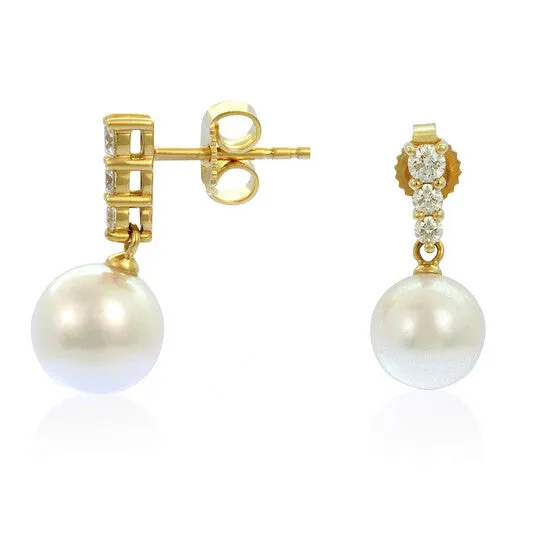 JMS always Earrings Original Mikimoto Morning Dew Akoya Cultured Pearl Earrings 18 Karat Yellow Gold PEA642DK JMS always Earrings Original Mikimoto Morning Dew Akoya Cultured Pearl Earrings 18 Karat Yellow Gold PEA642DK