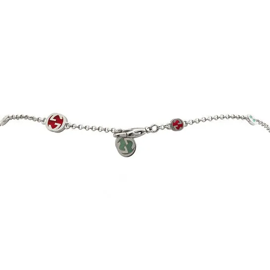 JMS always Necklaces Original Gucci Sterling Silver Interlocking G Multicoloured Enamel Necklace YBB728953001 JMS always Necklaces Original Gucci Sterling Silver Interlocking G Multicoloured Enamel Necklace YBB728953001