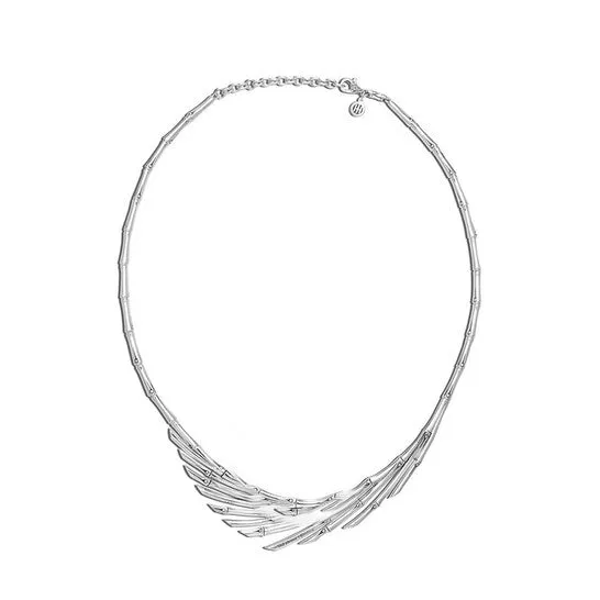 JMS always Necklaces Original JOHN HARDY Bamboo Sterling Silver Bib Necklace 1618 NB50075X1618 JMS always Necklaces Original JOHN HARDY Bamboo Sterling Silver Bib Necklace 1618 NB50075X1618