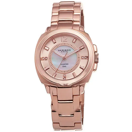 JMS always Original Akribos XXIV Mother of Pearl Rose Goldtone Ladies Watch AK668RG Rings JMS always Original Akribos XXIV Mother of Pearl Rose Goldtone Ladies Watch AK668RG Rings