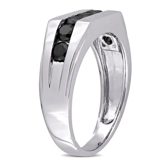 JMS always Original Amour 10k White Gold 1 CT Black Diamond TW Mens Ring Rings JMS always Original Amour 10k White Gold 1 CT Black Diamond TW Mens Ring Rings
