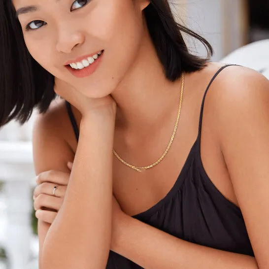 JMS always Original AMOUR 22mm Rope Chain Necklace In Yellow Plated Sterling Silver 20 In Necklaces JMS always Original AMOUR 22mm Rope Chain Necklace In Yellow Plated Sterling Silver 20 In Necklaces