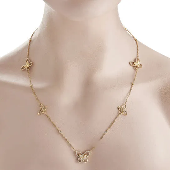 JMS always Original LB Exclusive 18K Yellow Gold 50ct Diamond Long Butterfly Necklace Necklaces JMS always Original LB Exclusive 18K Yellow Gold 50ct Diamond Long Butterfly Necklace Necklaces