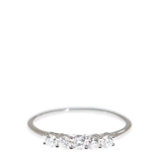 JMS always Original New J Collection Ring W Diamond 5 Rddi 030 Ct18kw 153 Gm 18kt White Gold Silver Rings JMS always Original New J Collection Ring W Diamond 5 Rddi 030 Ct18kw 153 Gm 18kt White Gold Silver Rings