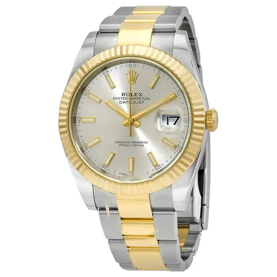 JMS always Original Rolex Datejust 41 Silver Dial Steel and 18K Yellow Gold Oyster Mens Watch 12633SSO Earrings JMS always Original Rolex Datejust 41 Silver Dial Steel and 18K Yellow Gold Oyster Mens Watch 12633SSO Earrings