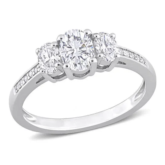 JMS always Rings Original Amour 1 CT Oval and Round Diamonds TW Engagement Ring White Platinum JMS always Rings Original Amour 1 CT Oval and Round Diamonds TW Engagement Ring White Platinum