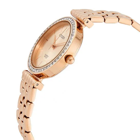 JMS always Rings Original Citizen Quartz Crystal Rose Dial Rose Goldtone Ladies Watch ER021357X JMS always Rings Original Citizen Quartz Crystal Rose Dial Rose Goldtone Ladies Watch ER021357X