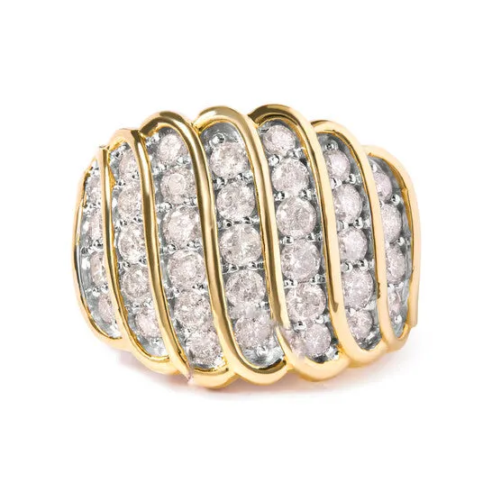 JMS always Rings Original Haus of Brilliance 10 Yellow Gold 200 Cttw Diamond Multi Row Cocktail Band Ring IJ Color I1I2 Clarity JMS always Rings Original Haus of Brilliance 10 Yellow Gold 200 Cttw Diamond Multi Row Cocktail Band Ring IJ Color I1I2 Clarity