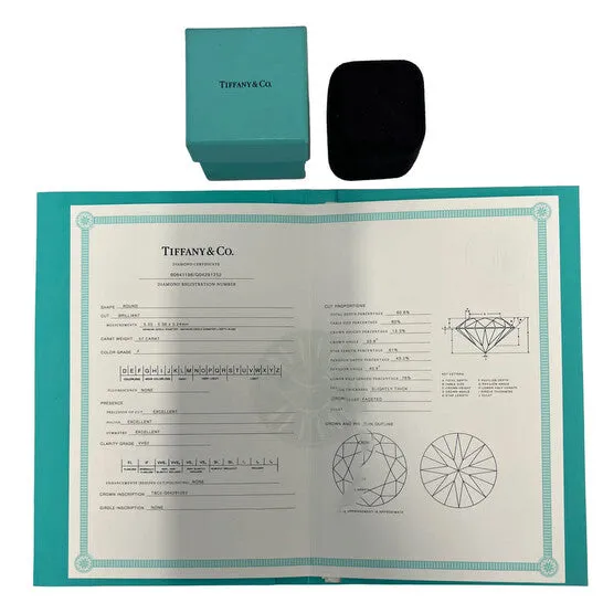 JMS always Rings Original PreOwned Tiffany Co Harmony Engagement Ring in Platinum F VVS2 057 CTW JMS always Rings Original PreOwned Tiffany Co Harmony Engagement Ring in Platinum F VVS2 057 CTW