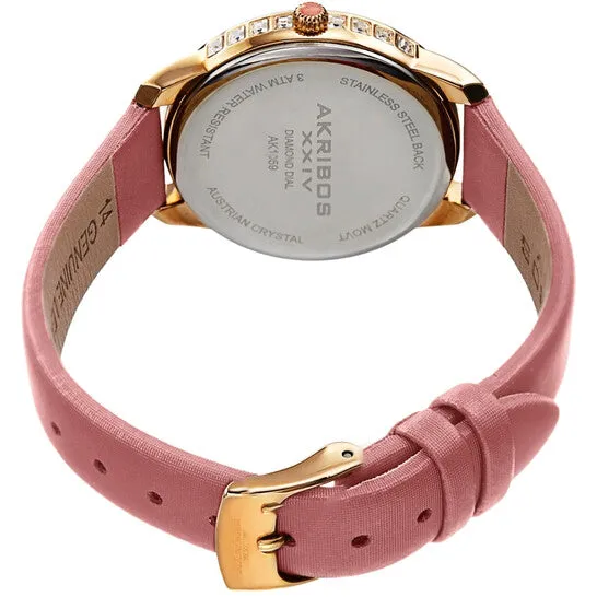 JMS always Watches Original Akribos XXIV Quartz White Dial Ladies Watch AK1059PK JMS always Watches Original Akribos XXIV Quartz White Dial Ladies Watch AK1059PK