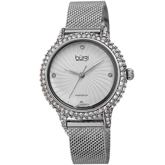 JMS always Watches Original Burgi Quartz Diamond Silver Dial Ladies Watch BUR250SS JMS always Watches Original Burgi Quartz Diamond Silver Dial Ladies Watch BUR250SS