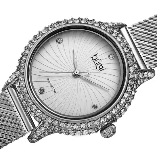 JMS always Watches Original Burgi Quartz Diamond Silver Dial Ladies Watch BUR250SS JMS always Watches Original Burgi Quartz Diamond Silver Dial Ladies Watch BUR250SS