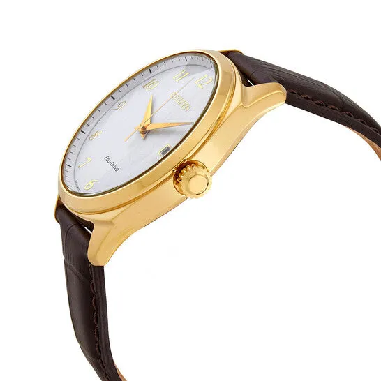 JMS always Watches Original Citizen EcoDrive White Dial Brown Leather Mens Watch BM732206A JMS always Watches Original Citizen EcoDrive White Dial Brown Leather Mens Watch BM732206A