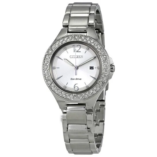 JMS always Watches Original Citizen Silhouette Crystal Silver Dial Ladies Watch FE116054A JMS always Watches Original Citizen Silhouette Crystal Silver Dial Ladies Watch FE116054A