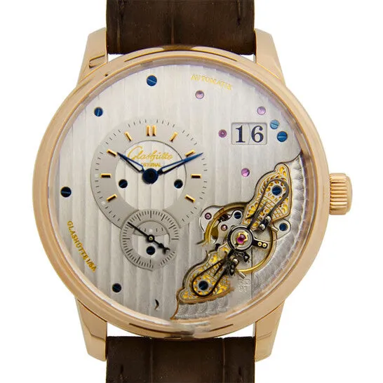 JMS always Watches Original Glashutte PanoMaticinverse Automatic Silver Dial Brown Alligator Leather Mens Watch 19102010530 JMS always Watches Original Glashutte PanoMaticinverse Automatic Silver Dial Brown Alligator Leather Mens Watch 19102010530