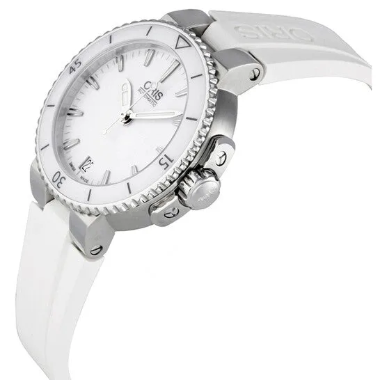 JMS always Watches Original Oris Aquis Date White Dial Rubber Ladies Watch 01 733 7652 4156 07 4 18 31 JMS always Watches Original Oris Aquis Date White Dial Rubber Ladies Watch 01 733 7652 4156 07 4 18 31