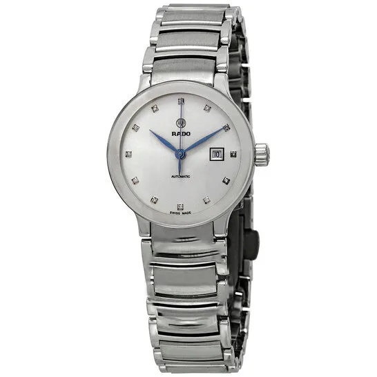 JMS always Watches Original Rado Centrix Automatic Diamond Silver Dial Ladies Watch R30027733