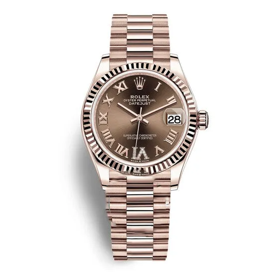 JMS always Watches Original Rolex Datejust 31 Automatic 18kt Everose Gold Diamond Chocolate Dial Ladies Watch 2782750025 JMS always Watches Original Rolex Datejust 31 Automatic 18kt Everose Gold Diamond Chocolate Dial Ladies Watch 2782750025