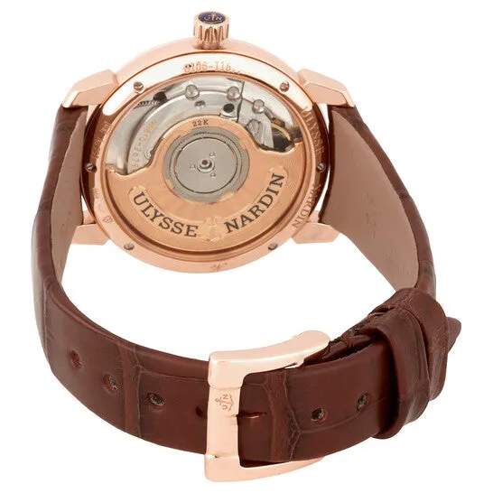 JMS always Watches Original Ulysse Nardin Classico Eggshell White Diamond Dial 18kt Rose Gold Brown Leather Ladies Watch 8106116B2990 JMS always Watches Original Ulysse Nardin Classico Eggshell White Diamond Dial 18kt Rose Gold Brown Leather Ladies Watch 8106116B2990