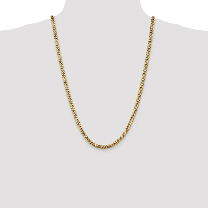 MDS Necklaces 14K 26 inch 5mm Solid Miami Cuban Link with Lobster Clasp Chain Necklace MDS Necklaces 14K 26 inch 5mm Solid Miami Cuban Link with Lobster Clasp Chain Necklace