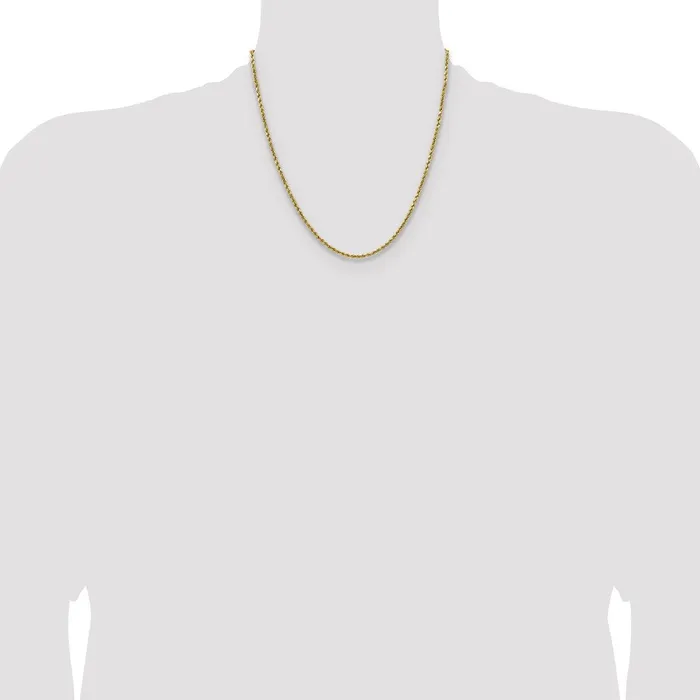 MDS Necklaces 14K Yellow Gold 20 inch 25mm Semi Solid Diamondcut Rope with Lobster Clasp Chain Necklace MDS Necklaces 14K Yellow Gold 20 inch 25mm Semi Solid Diamondcut Rope with Lobster Clasp Chain Necklace