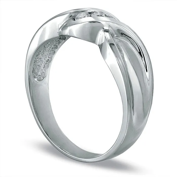 Mens 020 CT TW Natural Diamond Wedding Band in Solid 10K White Gold Goldia Rings Mens 020 CT TW Natural Diamond Wedding Band in Solid 10K White Gold Goldia Rings