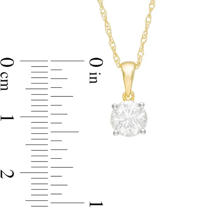 Necklaces 1 CT Natural Clarity Enhanced Solitaire Pendant in 10K Yellow Gold Goldia Necklaces 1 CT Natural Clarity Enhanced Solitaire Pendant in 10K Yellow Gold Goldia