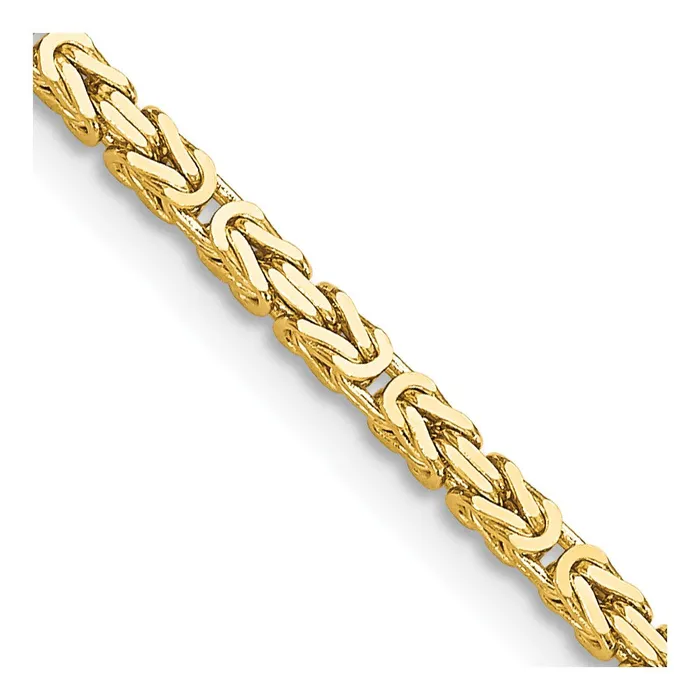Necklaces 14K Yellow Gold 24 inch 2mm Byzantine with Lobster Clasp Chain Necklace MDS Necklaces 14K Yellow Gold 24 inch 2mm Byzantine with Lobster Clasp Chain Necklace MDS