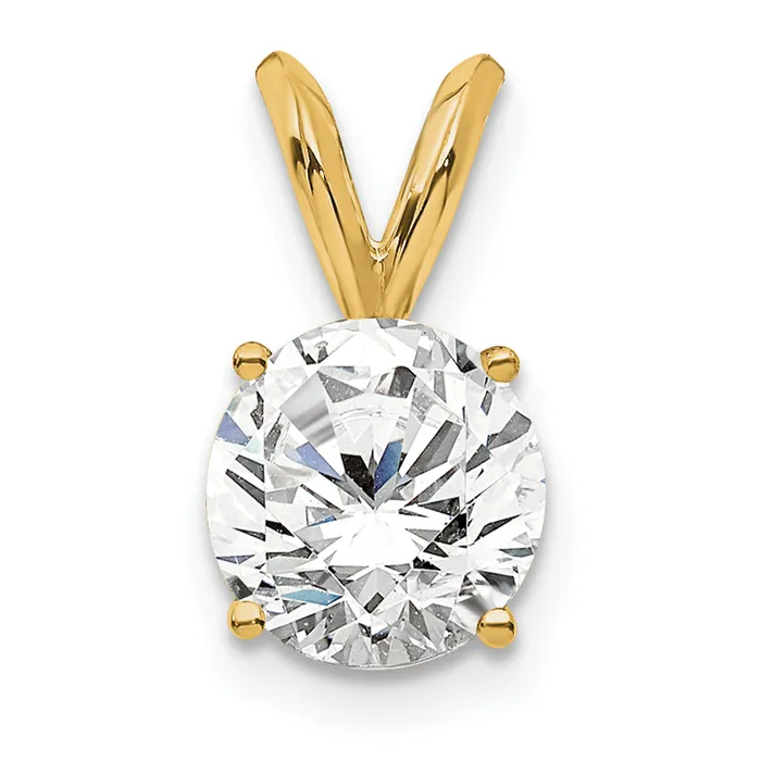 Necklaces 14k Yellow Gold 34 Ct Lab Grown Diamond VS F Round Four Prong Solitaire Pendant Goldia Necklaces 14k Yellow Gold 34 Ct Lab Grown Diamond VS F Round Four Prong Solitaire Pendant Goldia