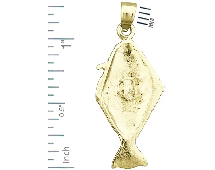 Necklaces Goldia 14K Gold Vertical Sole Fish Pendant