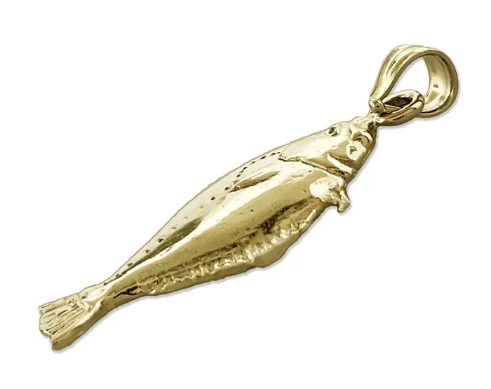 Necklaces Goldia 14K Gold Vertical Sole Fish Pendant