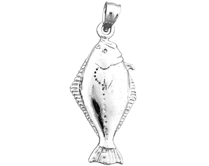Necklaces Goldia 14K Gold Vertical Sole Fish Pendant