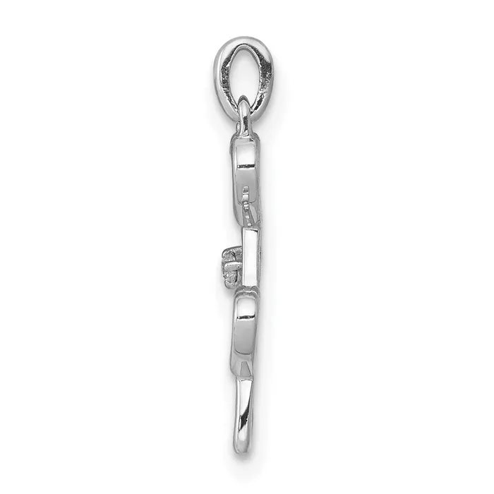 Necklaces Goldia 14k White Gold 01ct Real Diamond Four Hearts Pendant