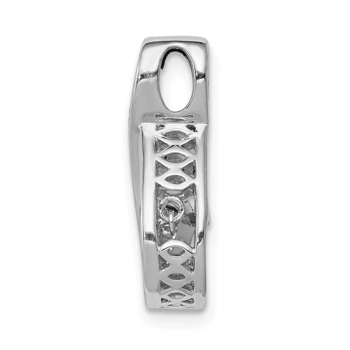 Necklaces Goldia 14k White Gold 110ct Vibrant Moving Real Diamond Teardrop Chain Slide Pendant