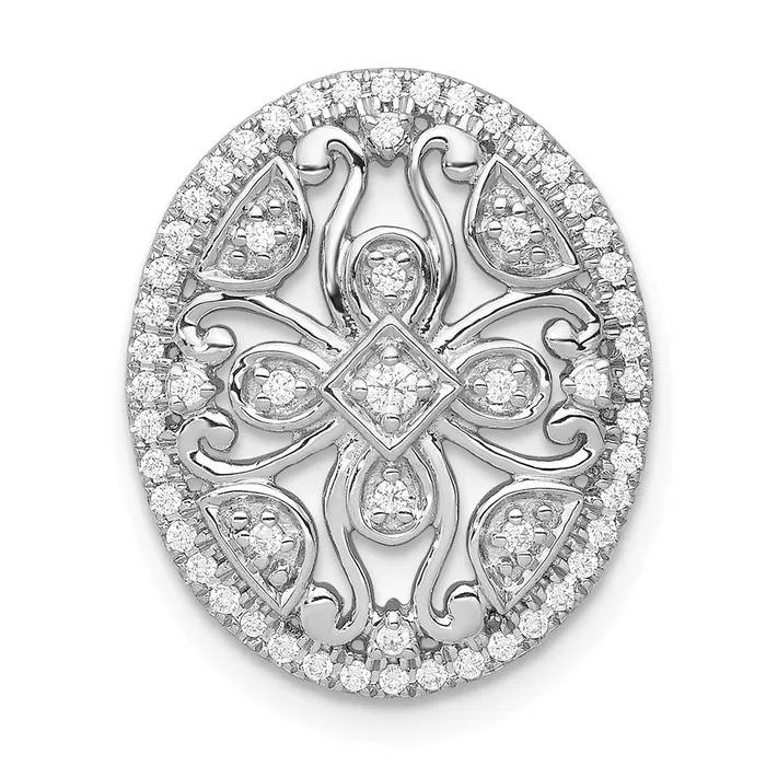 Necklaces Goldia 14k White Gold 14ct Real Diamond Fancy Chain Slide