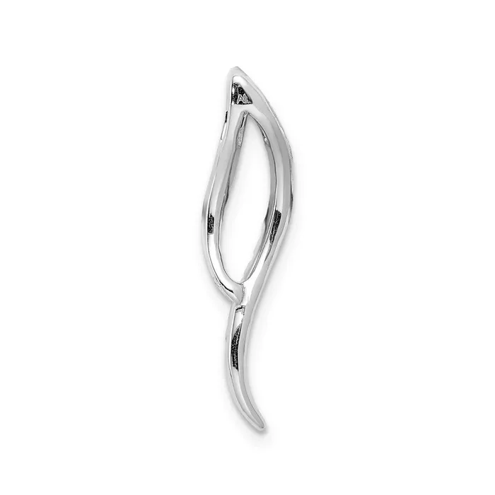 Necklaces Goldia 14K White Gold 16ct Real Diamond Fancy Curved Lines Chain Slide