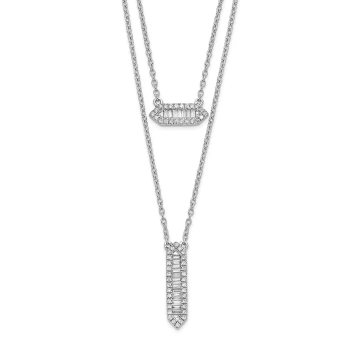 Necklaces Goldia 14k White Gold Double Strand 18in Necklace
