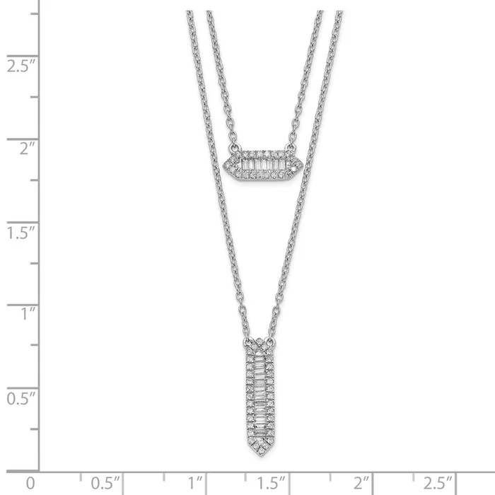 Necklaces Goldia 14k White Gold Double Strand 18in Necklace
