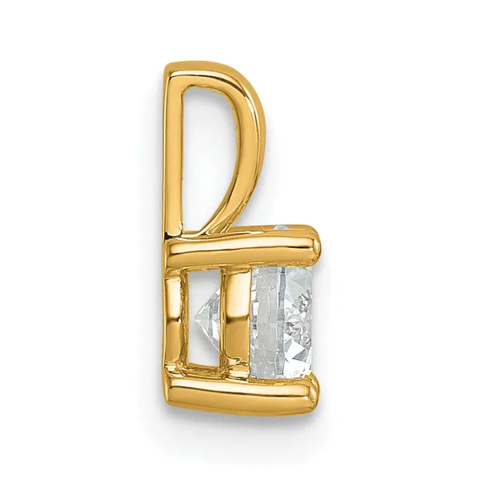 Necklaces Goldia 14k Yellow Gold 34 Ct Lab Grown Diamond VSSI G Round Four Prong Pendant