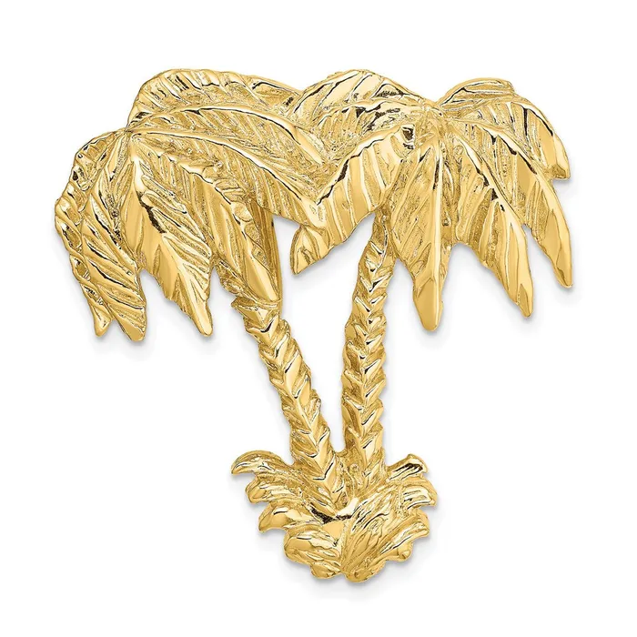 Necklaces Goldia 14k Yellow Gold Double Palm Tree Slide