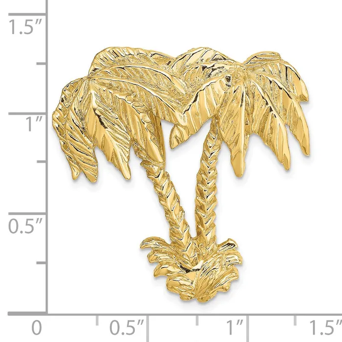 Necklaces Goldia 14k Yellow Gold Double Palm Tree Slide